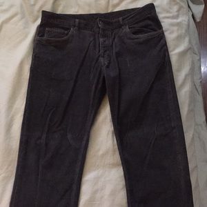Prada corduroy pants.  Black. Size 35
